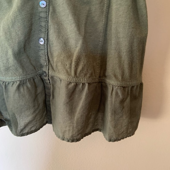 SOLD American eagle olive green bustier peplum top - Picture 2 of 5
